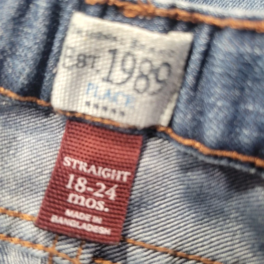 The Children's Place Jeans Boys 18-24M Blue Straight Leg Denim Lot of 2 Casual